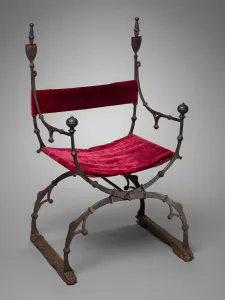 Furniture And Woodwork Prints: Curule (Folding) Chair, c. 1450-1500. Creator: Unknown