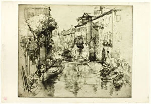 Venice Italy Collection: The Curved Canal, 1909. Creator: Donald Shaw MacLaughlan
