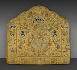 Gold Leaf Collection: Cushion, China. Creator: Unknown