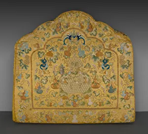 Gold Leaf Collection: Cushion, China. Creator: Unknown