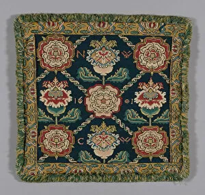 Wool Collection: Cushion Cover, England, 1601. Creator: Unknown