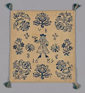 Parrot Collection: Cushion Cover, England, 1689. Creator: Unknown