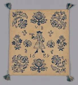 Parrot Collection: Cushion Cover, England, 1689. Creator: Unknown
