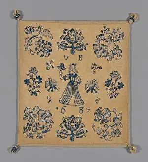 Cushion Cover, England, 1689. Creator: Unknown