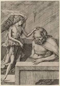 Jacopo Barbari Gallery: Custodi Nos Dormientes (The Guardian Angel), c. 1509. Creator: Jacopo de Barbari