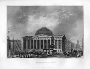 Custom House Prints: Custom House, Boston, Massachusetts, 1855. Artist: J Archer