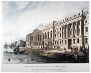 Custom House Prints: Custom House, City of London, 1817. Artist: Joseph Constantine Stadler
