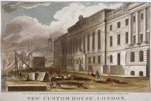 Custom House Prints: Custom House, City of London, 1818