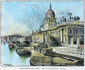 Custom House Prints: The Custom House, Dublin, Ireland, c1890. Artist: Warwick Goble