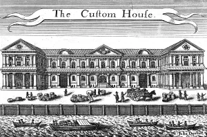 Revenue Prints: The Custom House, London, c1660. Artist: John Dunster
