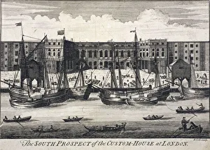 Custom House Prints: Custom House, London, c1750. Artist: Benjamin Cole
