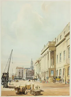Custom House Prints: The Custom House, plate three from Original Views of London as It Is, 1842