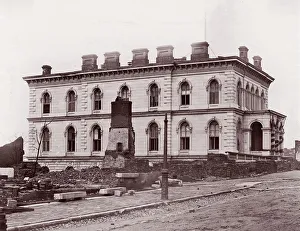 Custom House Prints: Custom House, Richmond, Virginia (after evacuation), 1861-65. Creator: Alexander Gardner