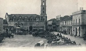 Custom House Prints: Custom House and Square, Havana, Cuba, c1900
