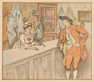 Book Illustration Gallery: Customer in a pawn shop, c1885, (1934). Creator: Randolph Caldecott