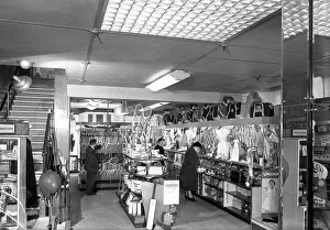 Barnsley Gallery: Customers in the Barnsley Co-ops sports department, South Yorkshire, 1957. Artist