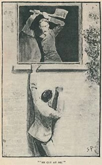 Arthur Conan Gallery: He Cut At Me, 1892. Artist: Sidney E Paget
