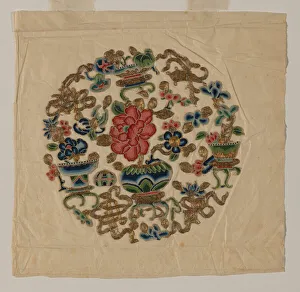 Laid Work And Couching Prints: Cut Out Motif (Needlework), China, Qing dynasty (1644-1911), 19th century