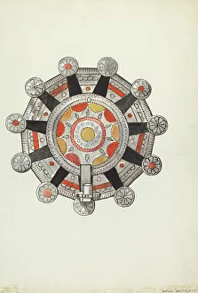 Dana Bartlett Prints: Cut Tin Candle Holder, 1935/1942. Creator: Dana Bartlett