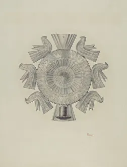 Cut Tin Candleholder, 1940. Creator: Hal Blakeley