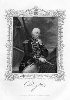Cuthbert Collingwood, 1st Baron Collingwood, British admiral of the Royal Navy, 19th century.Artist: William Finden