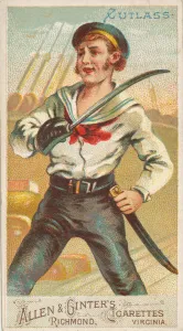 Sheath Prints: Cutlass, from the Arms of All Nations series (N3) for Allen &amp