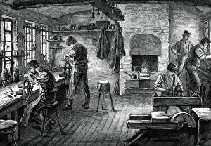 Cottage Industry Prints: A cutlers shop, c1880