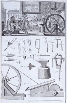 Lathe Gallery: Cutlery-making, c1750s