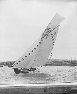 The cutter Mazurka sailing close-hauled. Creator: Kirk & Sons of Cowes The cutter Mazurka sailing close-hauled. Creator: Kirk & Sons of Cowes