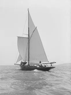 The cutter Monara under sail, 1914. Creator: Kirk & Sons of Cowes