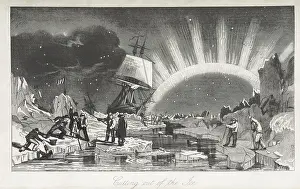 Cutting Prints: Cutting out of the ice, 1852. Creator: Unknown