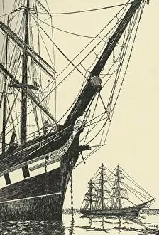 Charles Henry Bourne Quennell Collection: The Cutty Sark (1869), in Falmouth Harbour, (1938)