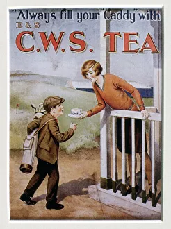 Caddy Gallery: CWS Tea advertising card, 1920s