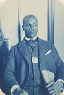 Cyanotype of a porter from the Hotel Palomares, 1885-1899. Creator: Unknown