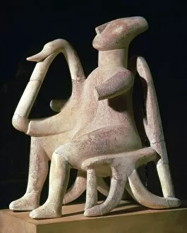 Cycladic harp-player made of marble
