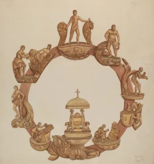 Change Collection: Cycle of Life Carving, c. 1938. Creator: Al Curry