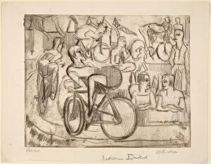 Bikes Collection: Cycle Race, 1926. Creator: Ernst Kirchner