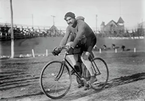 Cyclist Prints: Cyclist Germain, 1910. Creator: Bain News Service