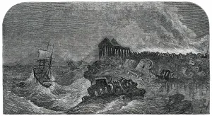 Lisbon Portugal Prints: The Cyclorama - the Great Earthquake at Lisbon, 1850. Creator: Unknown