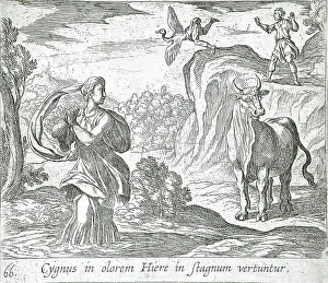 Cycnus and Hyrie, published 1606. Creators: Antonio Tempesta, Wilhelm Janson