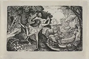 Woodcut On Paper Prints: The Cyder Feast, n.d. Creator: Edward Calvert