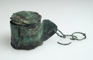 Cylindrical Box with Chain, Late Roman, 3rd-4th century. Creator: Unknown