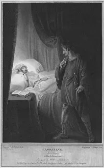 Cymbeline. Act 2 Scene 2. A Bedchamber. Imogen in Bed. Jachimo, 1795. Artist: James Stow