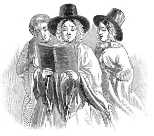 Abergavenny Prints: The Cymreigyddion Festival - chorus singers, 1845. Creator: Unknown