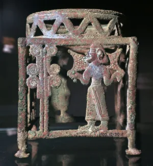 Cyprian bronze stand with open-work figures, 17th century BC Cyprian bronze stand with open-work figures, 17th century BC
