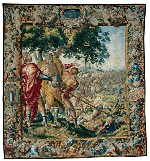 Wool Prints: Cyrus Defeats Spargapises, from The Story of Cyrus, Flanders, c. 1670