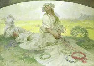 Mucha Prints: Czech Song (Song of Bohemia), 1918. Creator: Mucha, Alfons Marie (1860-1939)