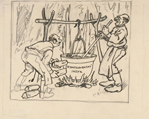 Cooking Pot Prints: Czechoslovak language, 1920-1930. Creator: Andrej Kovacik