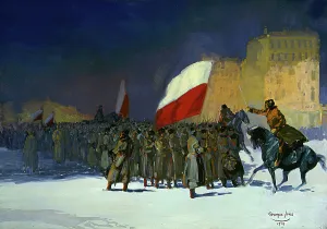 Luks George Benjamin Prints: Czechoslovakian Army Entering Vladivostok