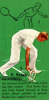 Demonstrating Gallery: D. Budge - Half-Volley, c1935. Creator: Unknown